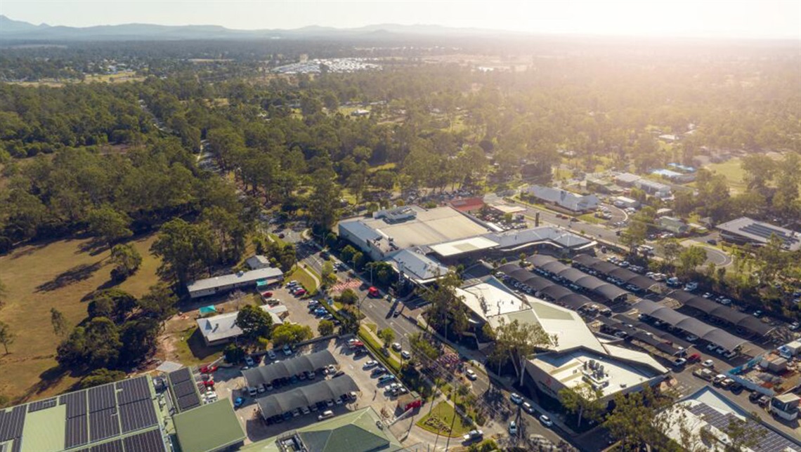 An aerial view of Logan City 