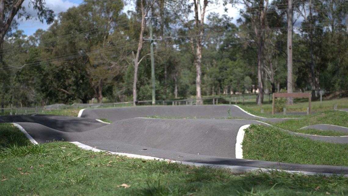 View of Ison Park skate ramps