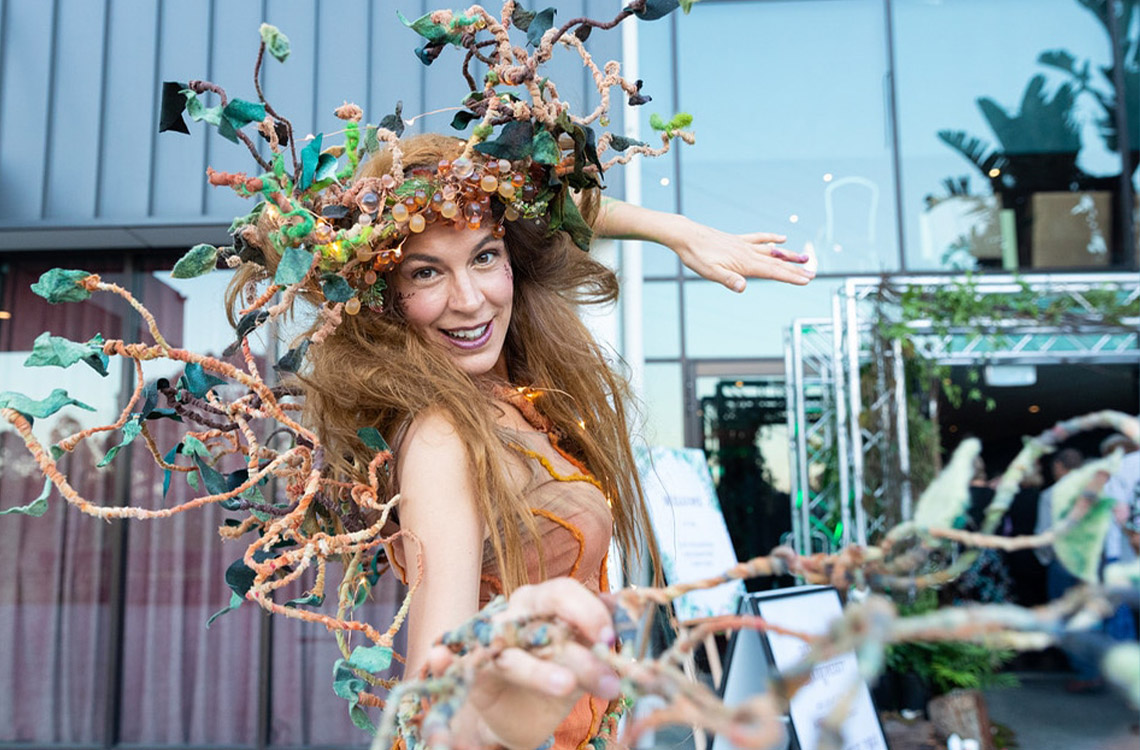 woman in forest elf costume