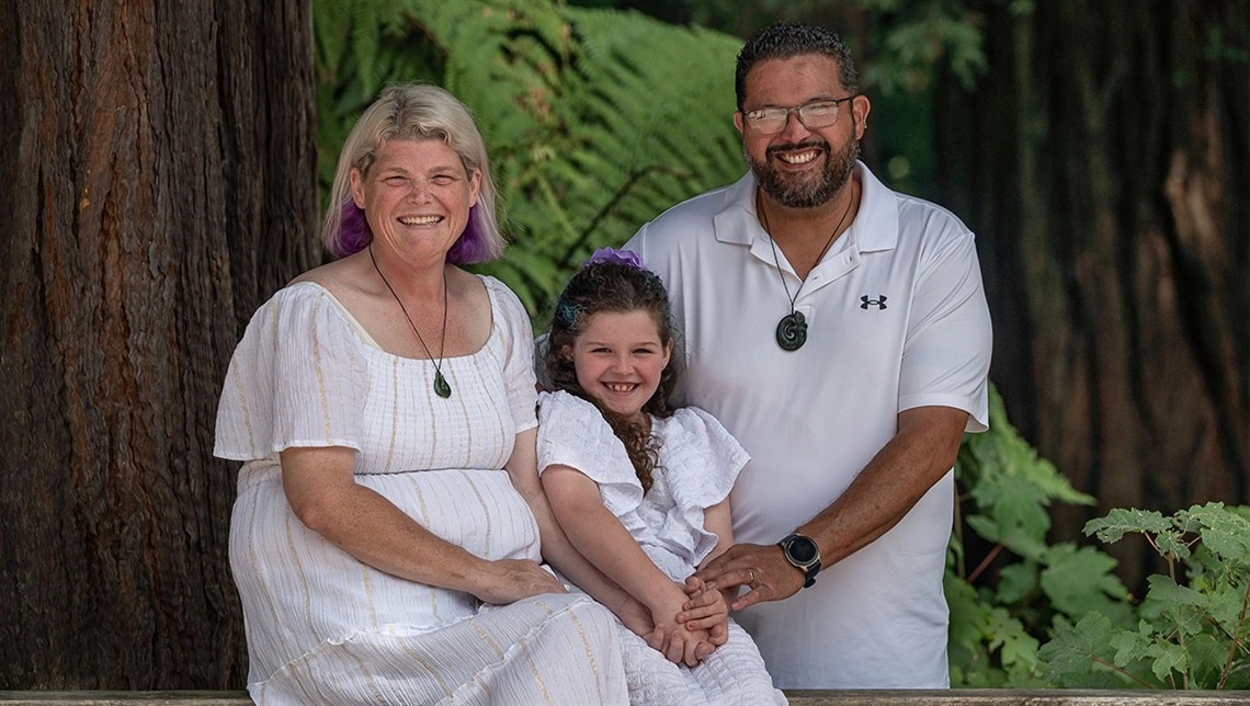Terese and Anton Tobin with their daughter Allana.