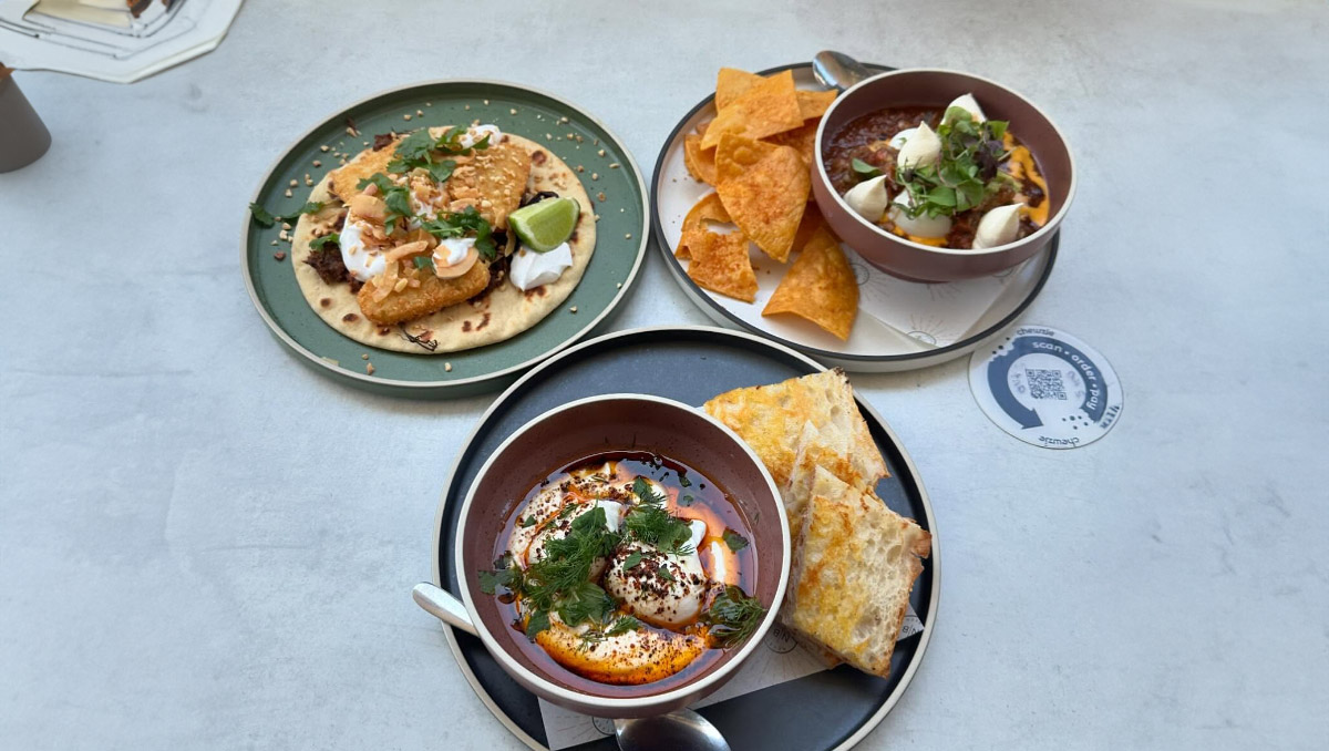 A variety of food dishes displayed on a table