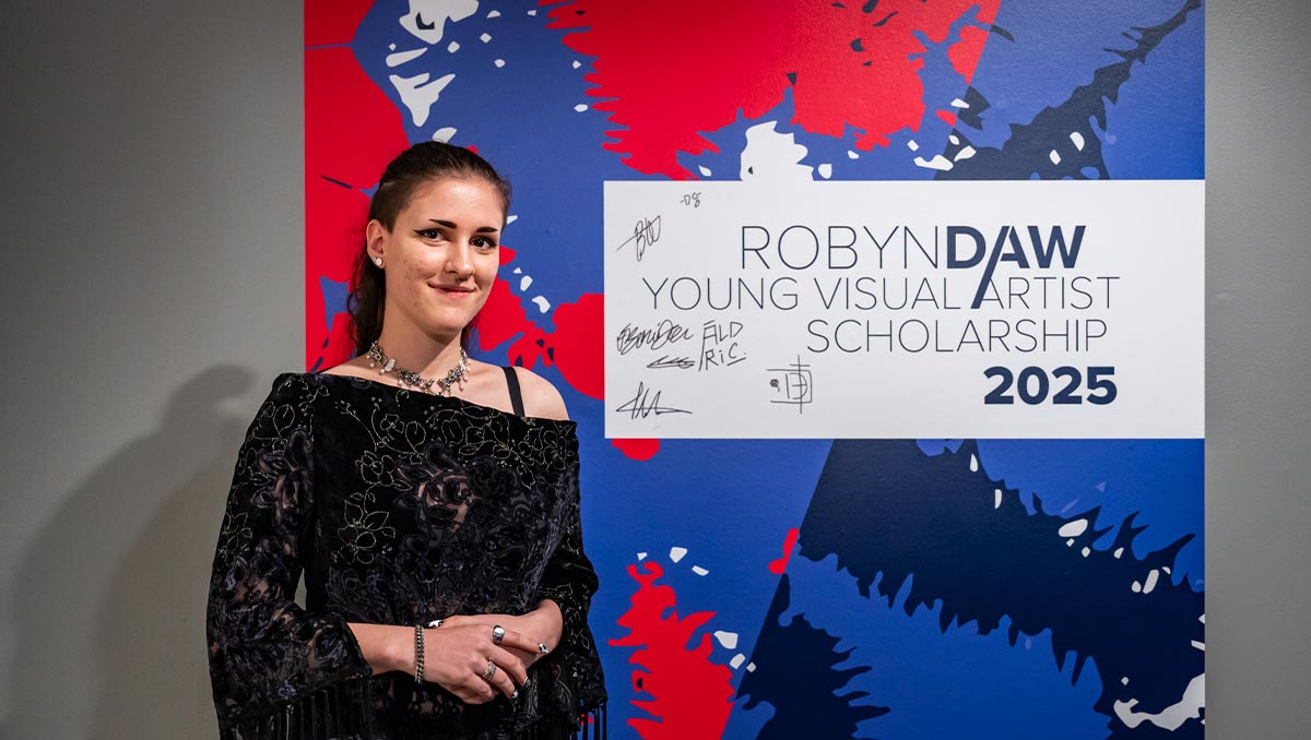 2025 Robyn Daw Young Visual Artist Scholarship recipient Emma-Lee Boniface.