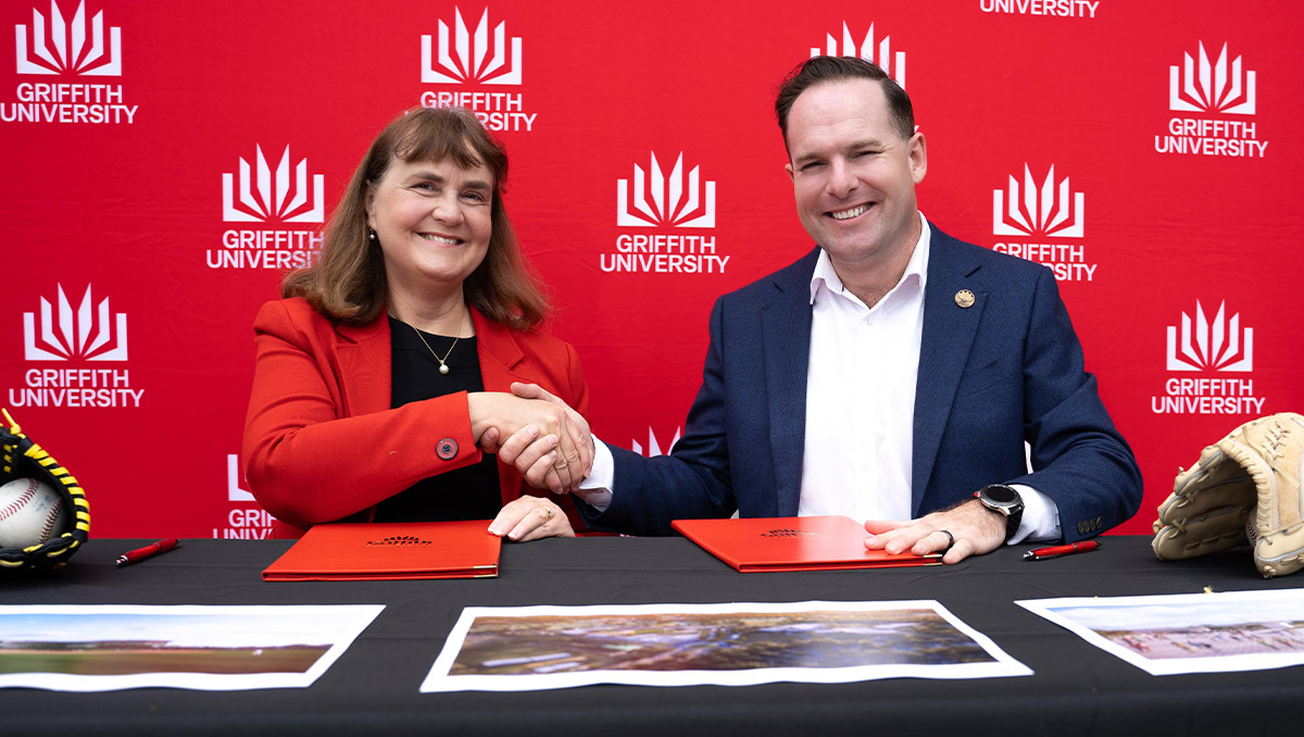 Griffith University Vice Chancellor and President Professor Carolyn Evans with Logan City Council Mayor Jon Raven