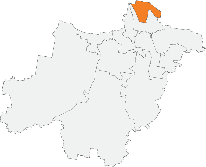 Division 1 highlighted on a map showing Logan divisional boundaries
