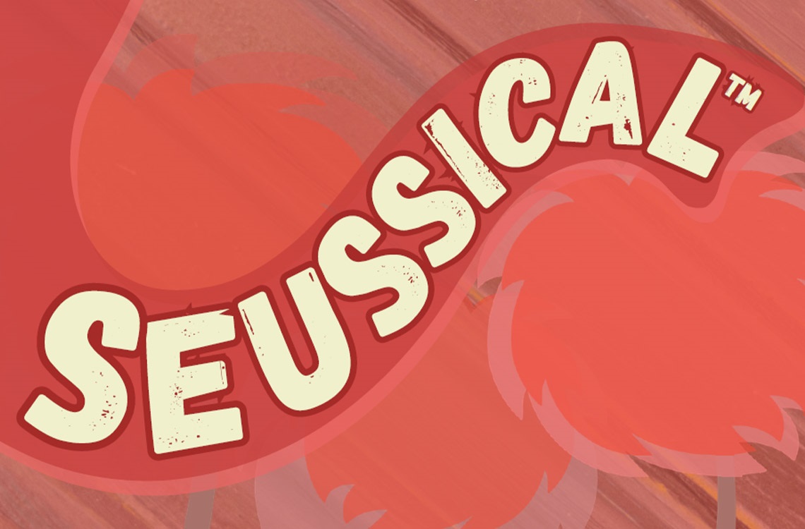 artistic background with title Seussical(TM)
